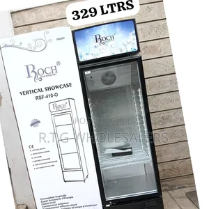 Roch 329 L Upright Showcase Chiller With Glass Door Led Lighting