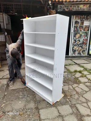 Modern White Bookshelf – Stylish Storage Solution
