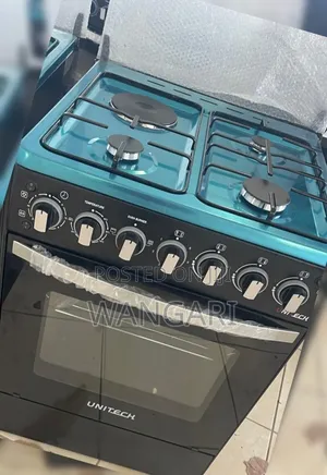 3gass and 1 Hotplate, Unitech Standing Cooker With Glass Top
