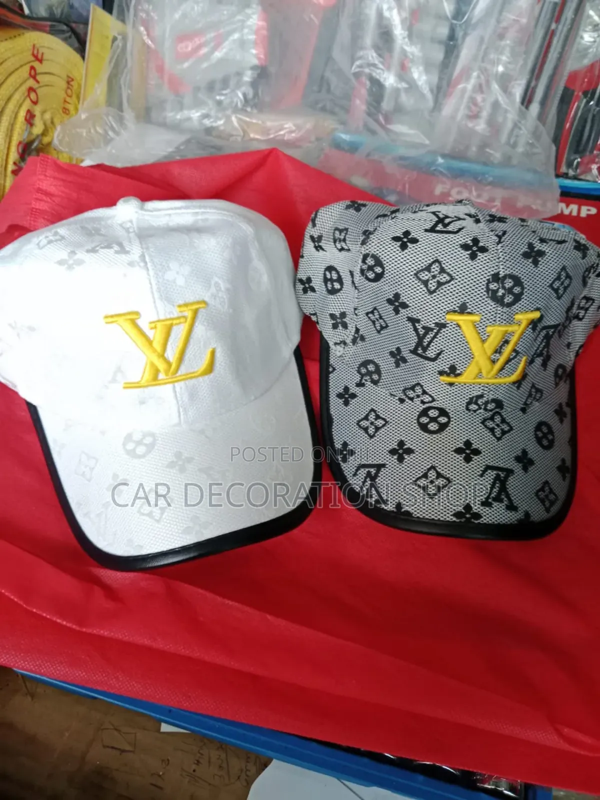 2pcs Custom Embroidered Unisex Lv Caps