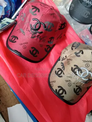 2pcs Chanel Curved Brim Embroidered Caps