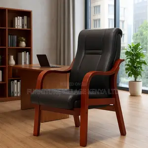 Office Chair; Office Chair ;Executive Office Chair With Mahogany Frame