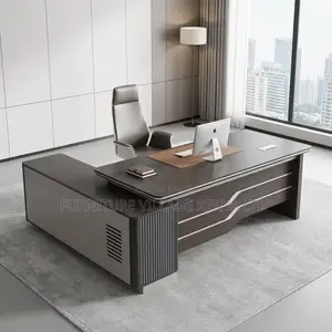 Office Desk; 180cm Executive Office Desk With Drawers