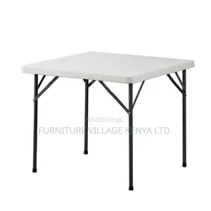 Foldable Table; Plastic Top Square Foldable Table