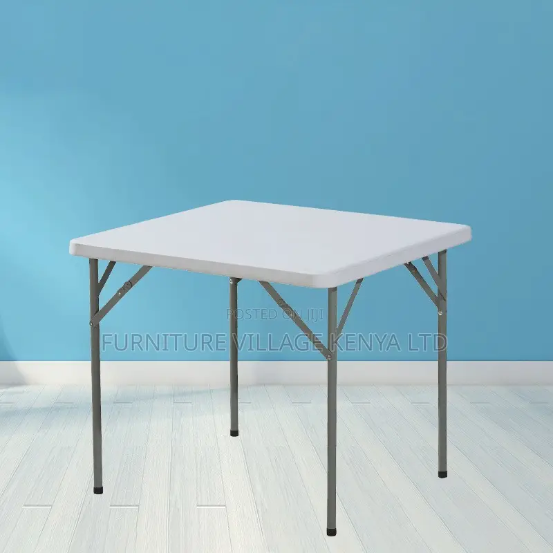 Foldable Table; Plastic Top Square Foldable Table