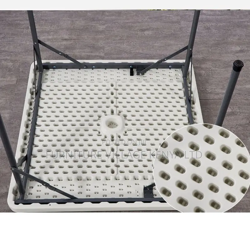 Foldable Table; Plastic Top Square Foldable Table