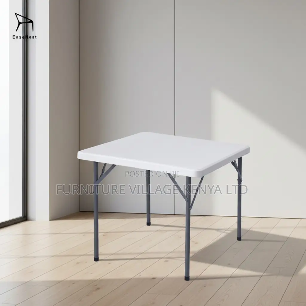 Foldable Table; Plastic Top Square Foldable Table