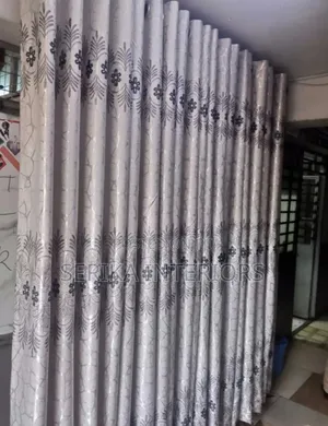 Grey Shinny Curtains Curtains Environmental Friendly Robertson's