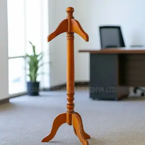 Coat Hanger; Modern Executive Mahogany Coat Hanger