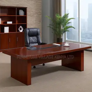 Boardroom Table; 3.5m Mahogany Finish Office Conference Table