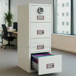 Office Cabinet; 4-drawer Fireproof Safe Office Cabinet