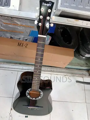 Black 38-Inch Acoustic Guitar