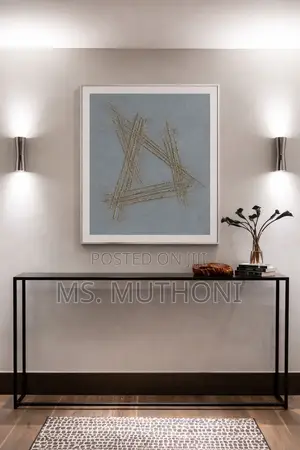 Contemporary Abstract Wall Art Layered Metallic Elements(102 × 102 Cm)