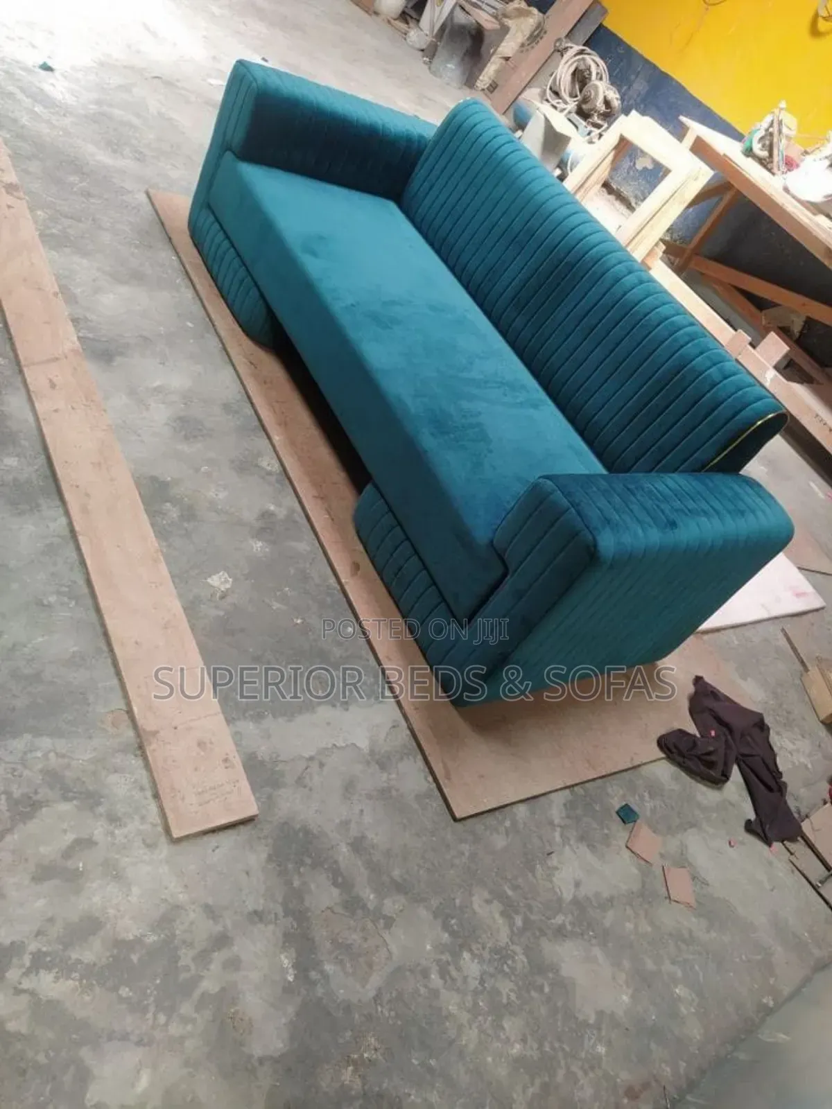 Teal Modern 3 Seater Sofa