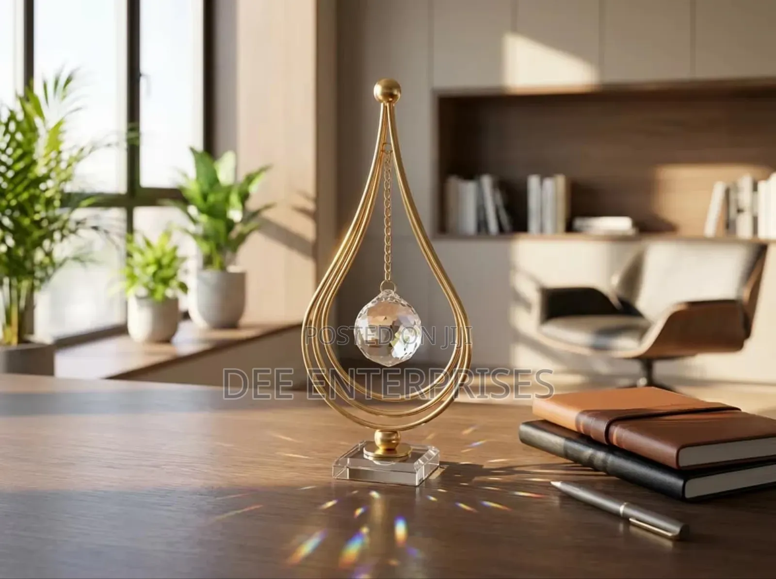 Minimalist Geometric Crystal Ornament