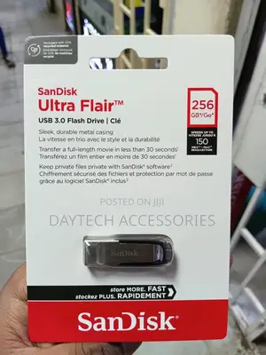 Sandisk 256gb Ultra Flair Usb 3.0 Flash Drive - Black