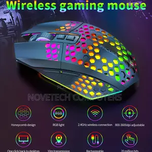 Best Wireless Mouse | Rechargeable Gaming Hole Mouse 1600dpi