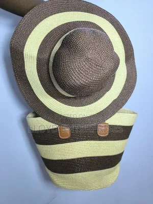Ladies Straw Bag With Matching Summer Hats