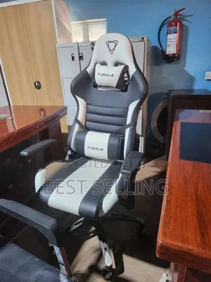 Classic White Black Gaming Chair
