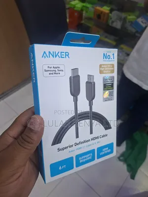 Anker Hdmi 2.1 Cable at 60hz 48 GBPS – 6ft