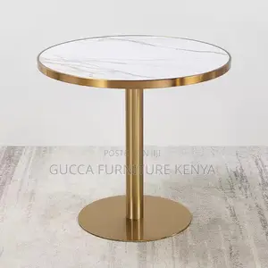 Tulip Round Marble Top Dining Table-home Office