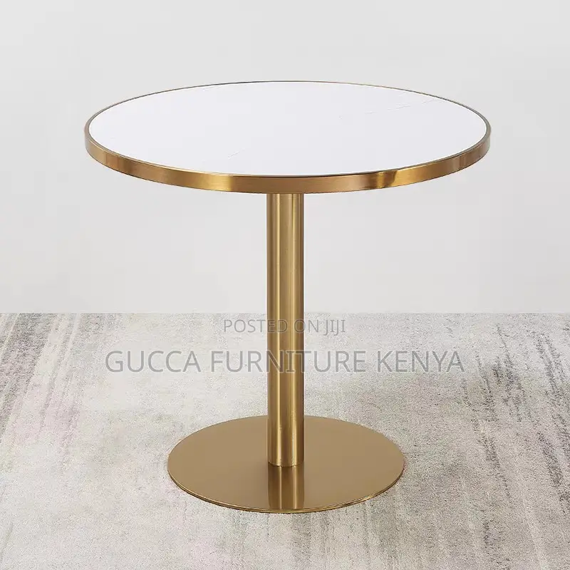 Tulip Round Marble Top Dining Table-home Office