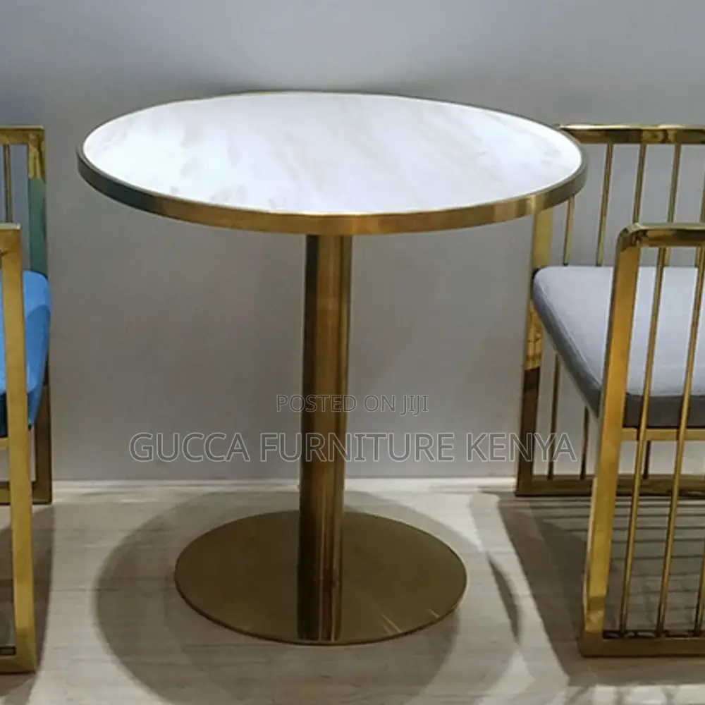 Tulip Round Marble Top Dining Table-home Office