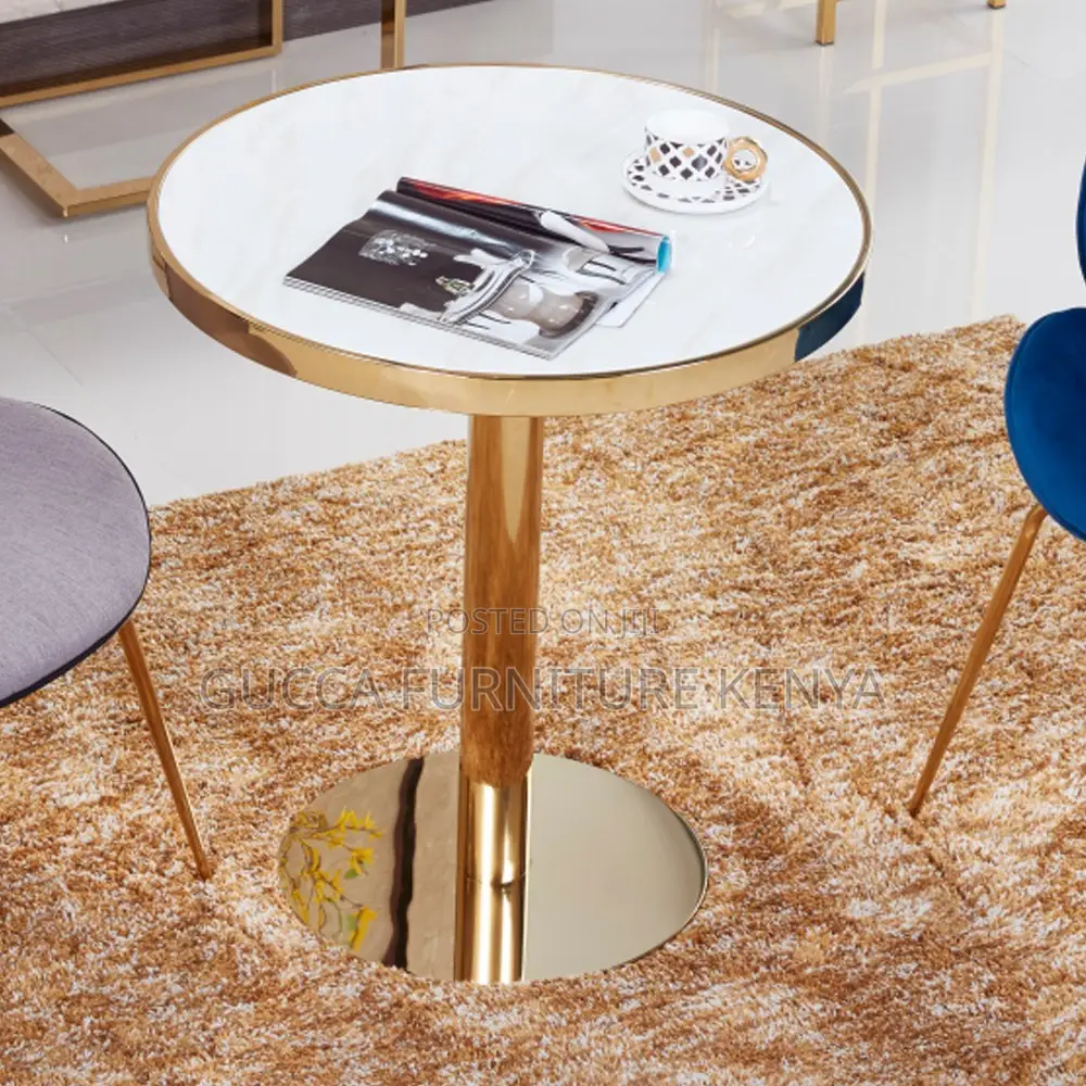 Tulip Round Marble Top Dining Table-home Office