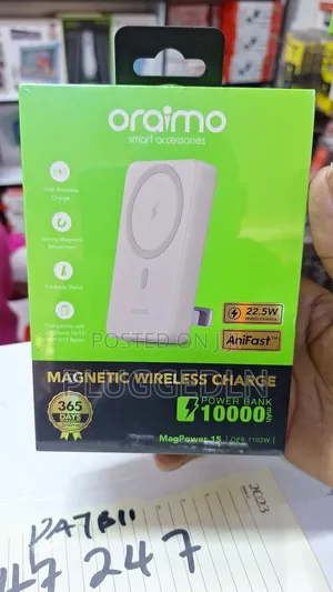 Oraimo 15 (Opb-7102w) 10,000mah Magnetic Wireless Power Bank.