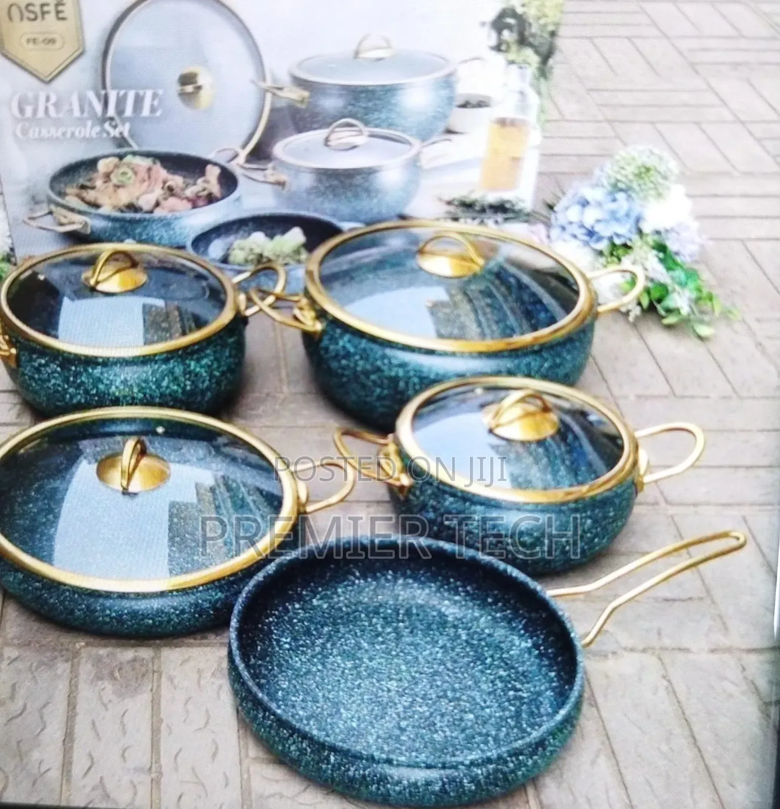* 9pcs Granite Coating Kitchen Cookware Set*