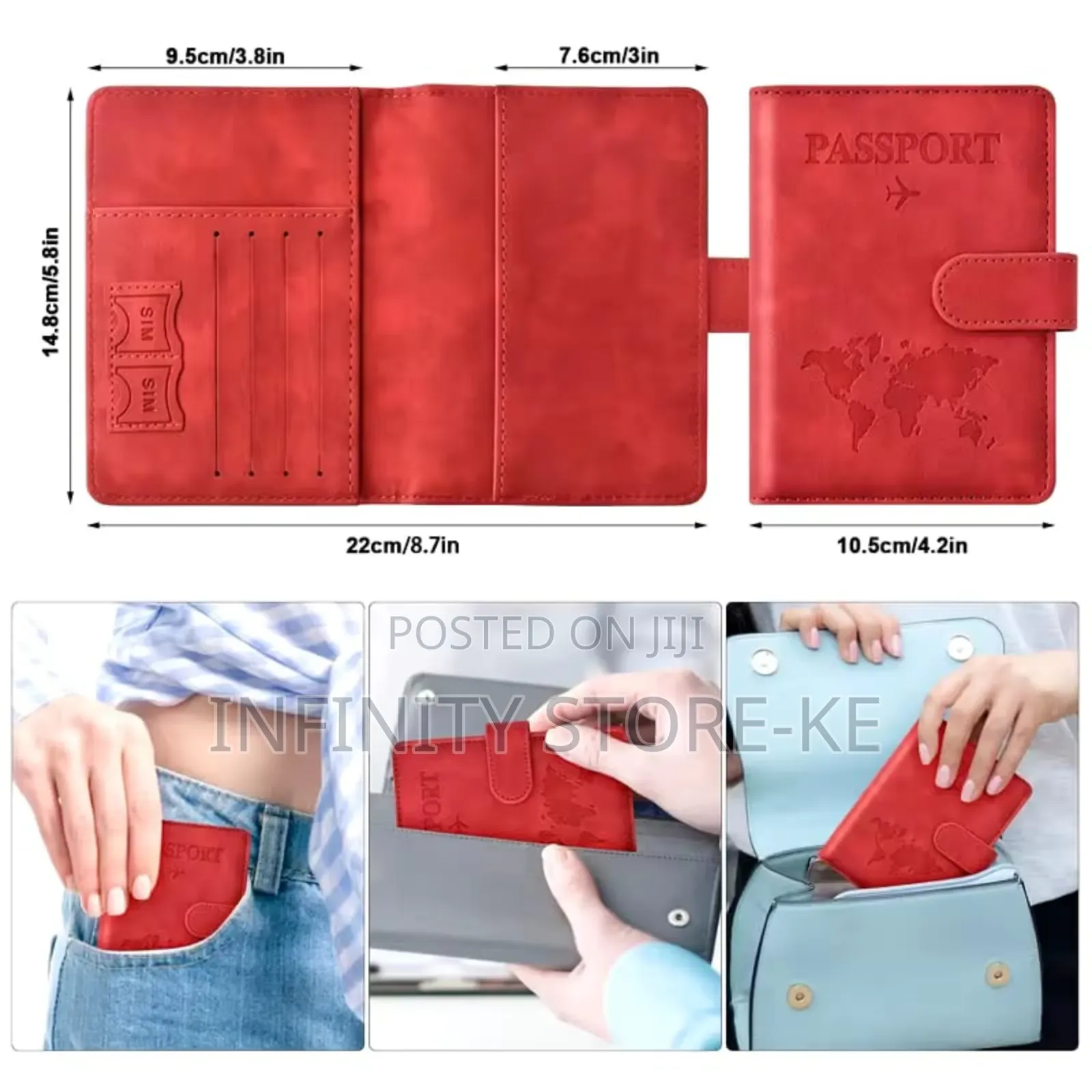 Leather Passport Holder/ Leather Passport Holder