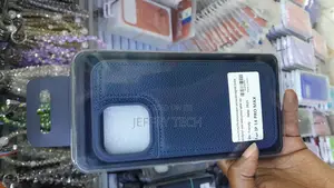 Surphy Smooth Pu Leather Back Case for iPhone 14 Pro Max -Blue