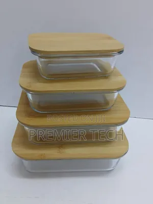 4 in 1 Snack Storage Box Set Wooden Top Lid Now
