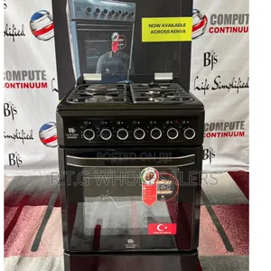 Everest Black 60×60 Cooker – 3 Gas + 1 Hotplate