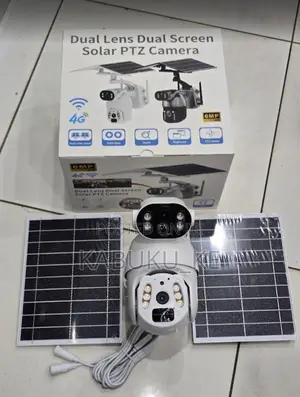 Ubox Solar Powered Security Camera, 6mp Dual Lens Camera, 360 ° Ptz