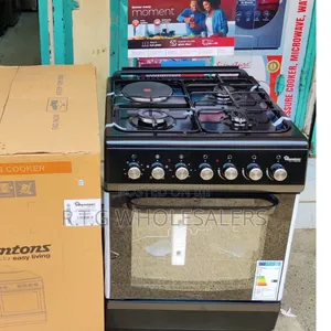 Ramtons 60×60 Cm 3 Gas + 1 Electric Cooker Rc/807 – Black