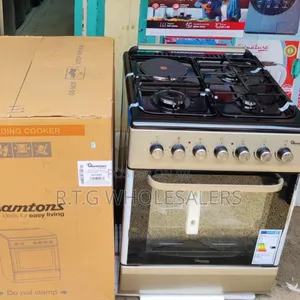 Ramtons 60×60 Cm 3 Gas + 1 Electric Cooker Rc806 – Silver