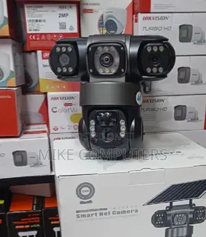 4g Triple Lense Solar PTZ Camera With Solar Triple Lens Camera