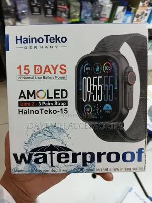 Hainoteko-15 Waterproof Smart Watch With Full Screen Amoled