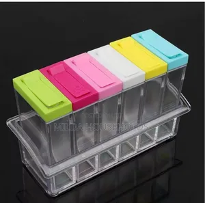 *6 PCS Colourful Transparent Spice Seasoning Set
