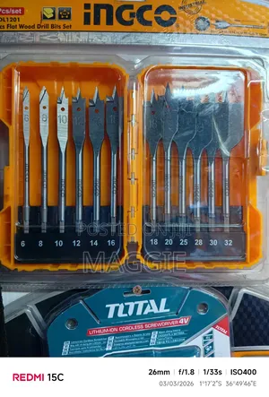 Flat Wood Drill Bit Set