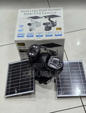 6mp Ubox Dual Lens Dual Screen Solar Ptz Camera With Power Battery