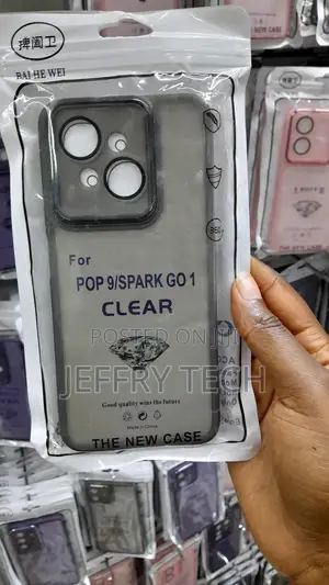 Niear Matte Transparent Case Bumper Frosted Tecno Pop 9 Case -Gray