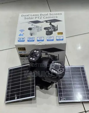 4g 6mp Ubox Dual Lens Dual Screen Solar Ptz Camera