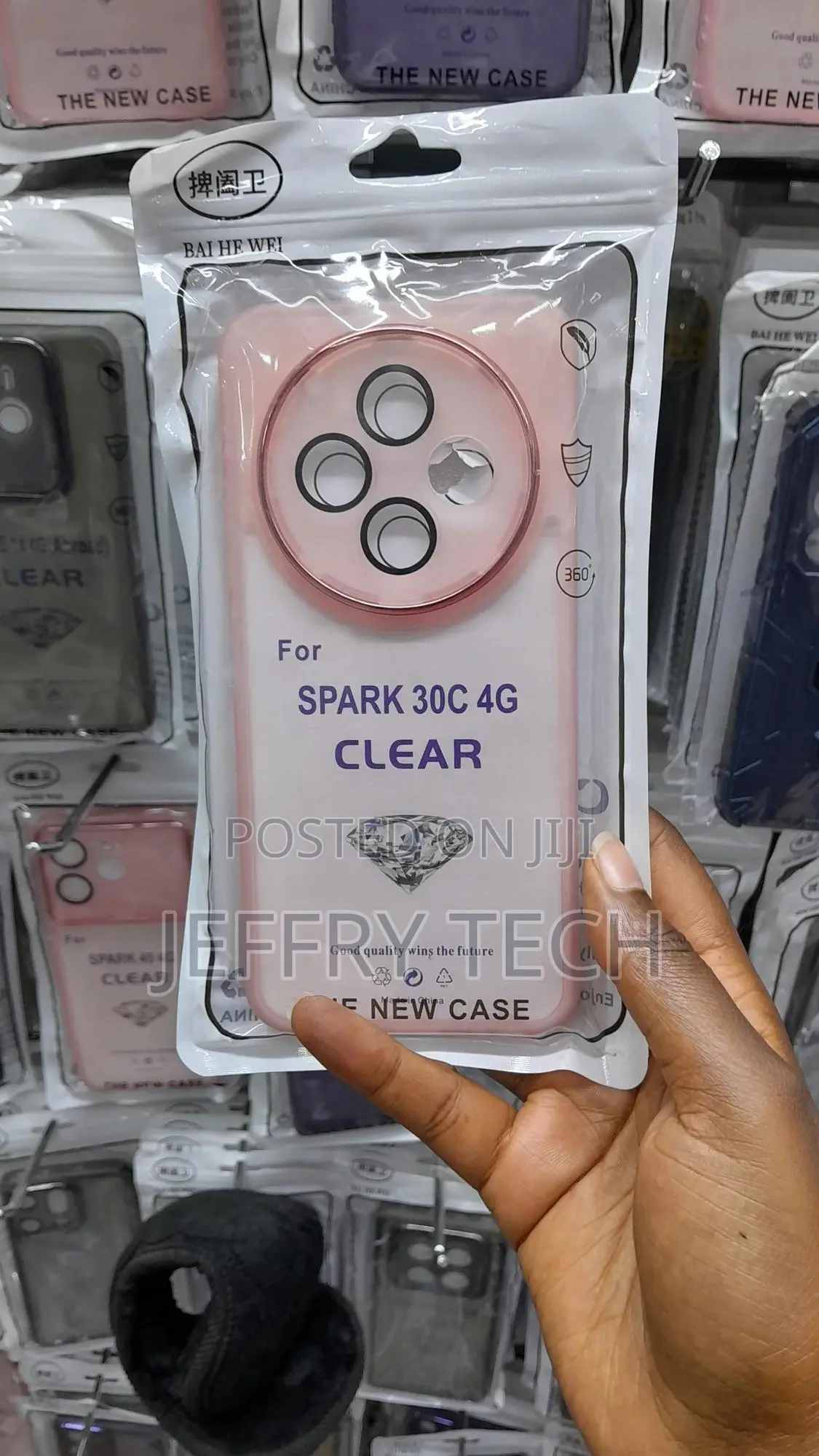 Joom Tecno Spark 30c 4g Transluscent Matte Back Case -Pink
