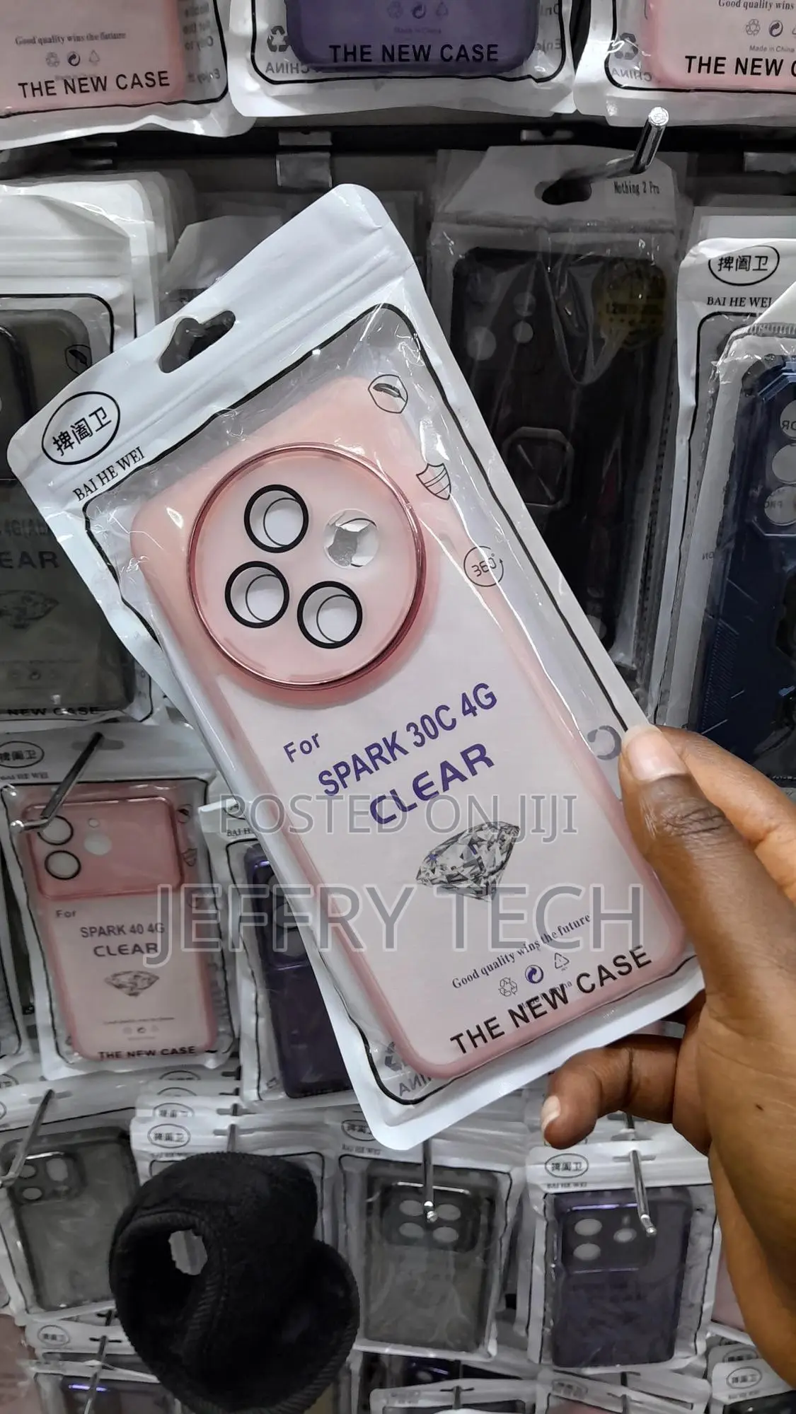 Joom Tecno Spark 30c 4g Transluscent Matte Back Case -Pink