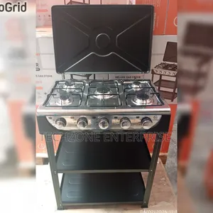 Eurochef 5 Burner Standing Cooker With Shelves With Durable Frames 