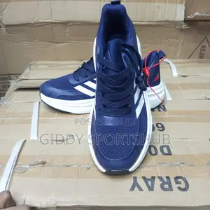Blue Adidas Ultrarun 5 Running Shoes.