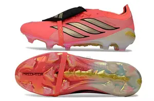 Adidas Predator Elite Fold Over Tongue Football Boots, Pink and Gold.