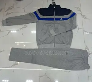 Adidas Sportswear Season Tiberio 3-Stripes Fleece Tracksuit in Grey.